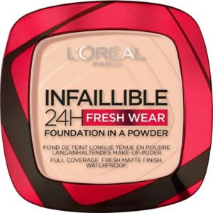 LOREAL INFAILLIBLE 24H FRESH WEAR FOUNDATION IN A POWDER 040 CAHSMIRE 9 GRAMOS