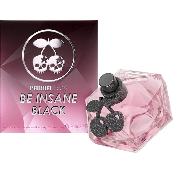 PACHA I AM BE INSANE BLACK HER EDT 80 ML @ (Sin caja, 90% del contenido)