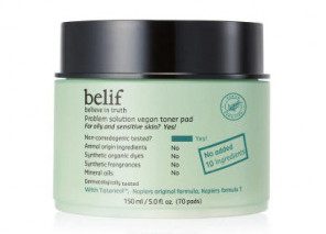 BELIF PROBLEM SOLUTION VEGAN TONER PAD 150 ML REGULAR