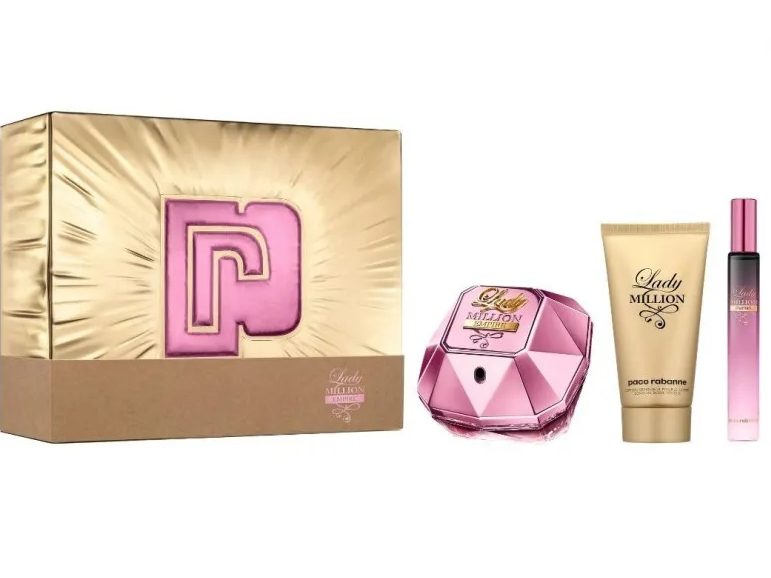 SET LADY MILLION EMPIRE EDP 50 ML + BODY LOCION 75 ML + EDT 10 ML REGULAR (caja ligeramente dañada)