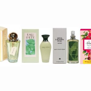LOTE 14 DE MUJER: ALVAREZ GOMEZ FRUIT TEA COLLECTION FRESA 100 ML TESTER # (CAJA GENERICA) + PROMESA EDT 100 ML TESTER # (CAJA GENERICA) + MYRURGIA EAU D ETE EDT 100 ML TESTER # (CAJA GENERICA) + AGUA DE LAVANDA DE PUIG EDT 100 ML