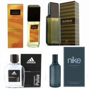 LOTE 12 DE HOMBRE: ROYAL AMBRE EDT 100 ML TESTER # (CAJA GENERICA) + QUORUM EDT 100 ML TESTER # (CAJA GENERICA) + ADIDAS DYNAMIC PULSE EDT 100 ML TESTER # (CAJA GENERICA) + NIKE NIGHT MODE EDT 100 ML