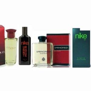 LOTE 7 DE HOMBRE: AB DIAVOLO MEN EDT 100 ML TESTER # (CAJA GENERICA) + NIKE URBANITE WOODY LANE EDT 75 ML TESTER # (CAJA GENERICA) + NIKE SPICY ATTITUDE EDT 75 ML TESTER # (CAJA GENERICA) + SPRINGFIELD EDT 100 ML