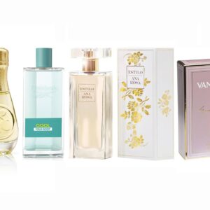 LOTE 8 DE MUJER: VANDERBILT WOMAN EDT 100ML TESTER # (CAJA GENERICA) + PACHA IBIZA 24/7 VIP WOMAN 80 ML + REEBOOK INSPIRE WOMAN EDT 100 ML TESTER # (CAJA GENERICA) + ANA ROSA ESTILO EDT 100 ML
