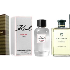 PACK 3x1 FRAGANCIAS MASCULINAS: KARL LAGERFELD VIENNA OPERA EDT 100 ML TESTER # (CAJA GENERICA) + CROSSMEN 200 ML TESTER # (CAJA GENERICA) + QUORUM EDT 100ML