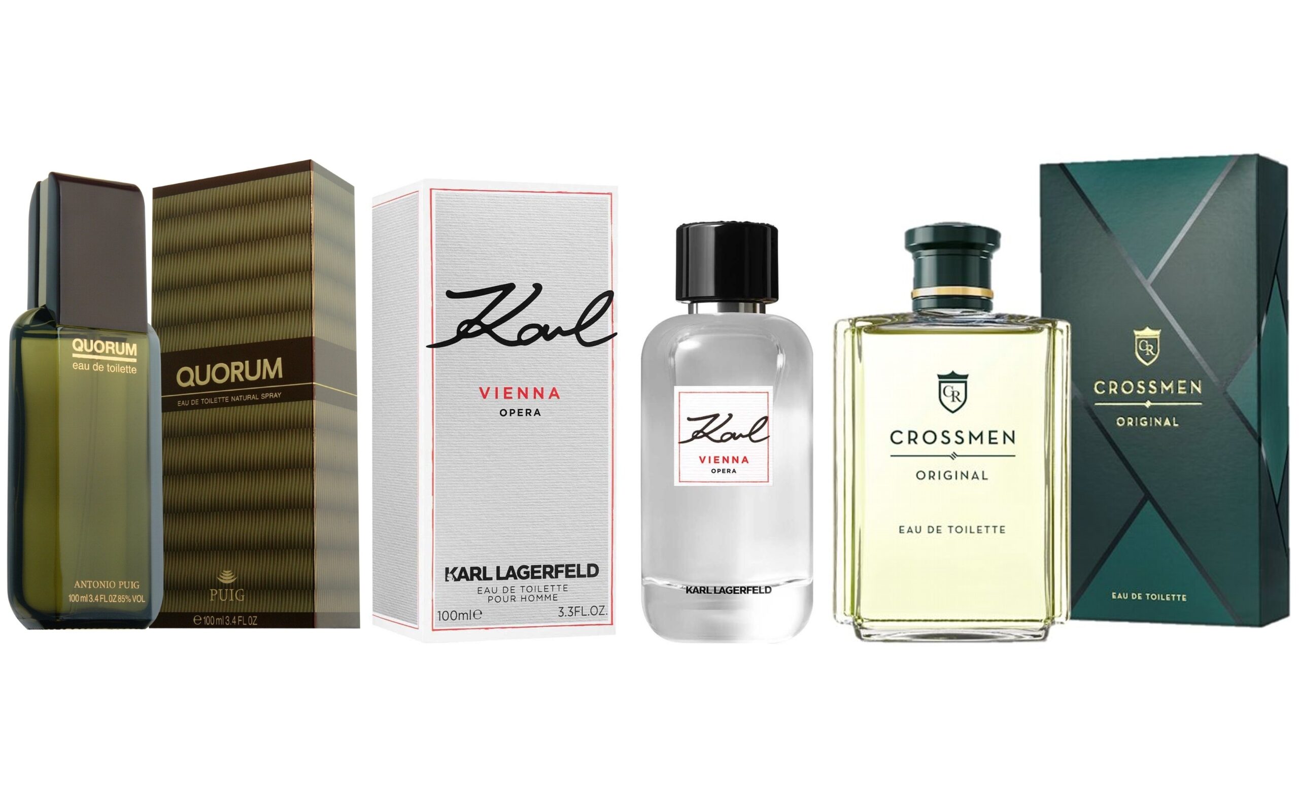 PACK 3x1 FRAGANCIAS MASCULINAS: KARL LAGERFELD VIENNA OPERA EDT 100 ML @ + CROSSMEN 200 ML @ + QUORUM EDT 100ML