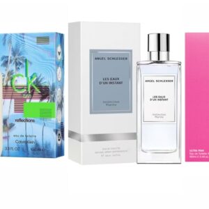 PACK FRAGANCIAS FRESCAS: ANGEL SCHLESSER LES EAUX D UN INSTANT INSTINTIVE MARINE EDT 100 ML TESTER # (CAJA GENERICA) + CK ONE SUMMER REFLECTIONS EDT 100 ML TESTER # (CAJA GENERICA) + NIKE ULTRA PINK EDT 100 ML