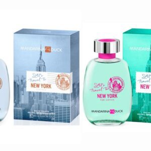 PACK MANDARINA DUCK LETS TRAVEL NY MAN EDT 100 ML TESTER # (CAJA GENERICA) + LETS TRAVEL NY WOMAN EDT 100 ML
