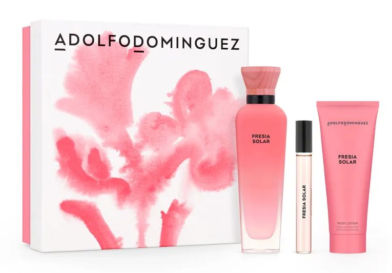 SET ADOLFO DOMINGUEZ FRESIA SOLAR EDP 120 ML + MINI 10 ML + BODY LOCION 75 ML REGULAR