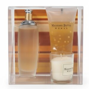 SET MASSIMO DUTTI WOMAN (MODELO ANTIGUO) EDT 100 ML + VELA PERFUMADA + GEL SUAVE PERFUMADO 200 ML REGULAR