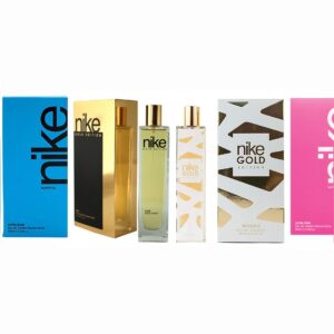 SUPER PACK NIKE: GOLD EDITION MAN EDT 100 ML TESTER # (CAJA GENERICA) + NIKE GOLD WOMAN EDT 100 ML TESTER # (CAJA GENERICA) + NIKE ULTRA BLUE MAN EDT 100 ML TESTER # (CAJA GENERICA) + NIKE ULTRA PINK WOMAN EDT 100 ML TESTER # (CAJA GENERICA)