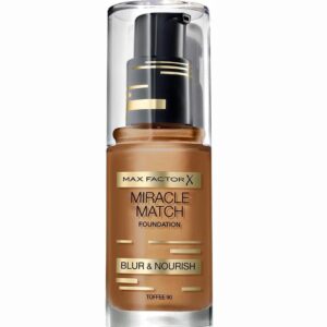 MAX FACTOR MIRACLE MATCH FOUNDATION BLUR & NOURISH TOFFEE 90 30 ML