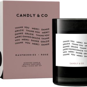 VELA CANDLY & CO THNAK YOU MERCI DANKE 250 GRAMOS REGULAR